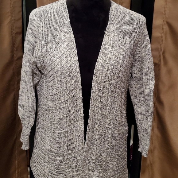 Stylus womens cardigan sweater size XL crochet knit open front - Picture 2 of 13